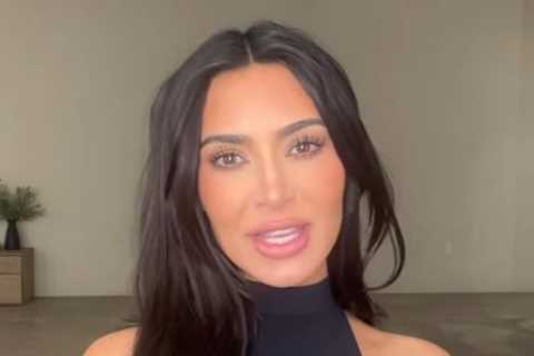 Kim Kardashian suffers NSFW wardrobe malfunction as she goes braless in skintight bodysuit for racy ..