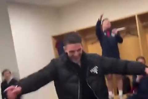 Watch amazing moment dancing Declan Rice gatecrashes West Ham U18 dressing room after FA Youth Cup..