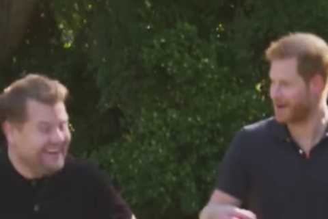 Revealed – how James Corden has pal Prince Harry saved on his phone