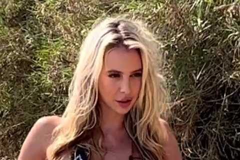 Paige Spiranac’s golf rival Bri Teresi wows in TINY bathing suit as fans joke ‘band aid’ would do..