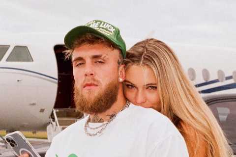 Jake Paul looks loved-up as he poses outside private jet with world’s hottest speed skater..