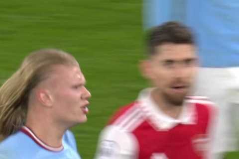 Man City vs Arsenal descends into chaos seconds after final whistle as both sets of players clash..