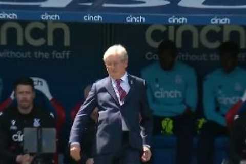 Fans joke Roy Hodgson ‘will be playing for Chelsea next week’ after wayward touch during West Ham..