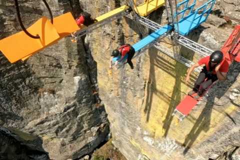 Helen Flanagan, Myleene Klass &amp; Amir Khan climb tower on 3,609ft mountain in record-breaking..