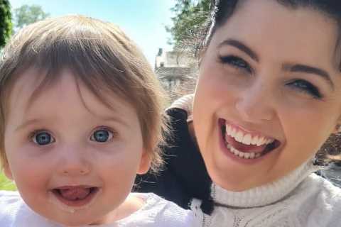 Jeremy Vine star Storm Huntley shares rare loved-up snap of her and son Otis after being kept up..