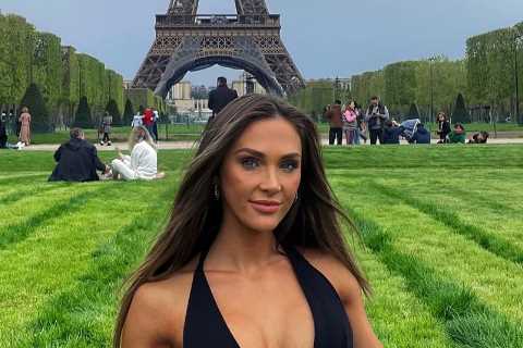 Love Island’s Jessie Wynter goes braless in front of the Eiffel Tower in steamy snaps