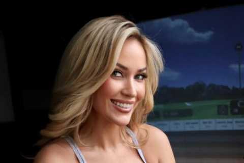 Paige Spiranac sets fans’ pulses racing as she joins no bra club wearing sexy black jacket with..