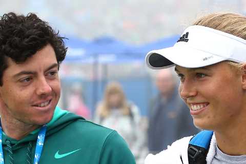 Rory McIlroy crossed paths with ex-fiancee Caroline Wozniacki mid-round during disastrous 2023..