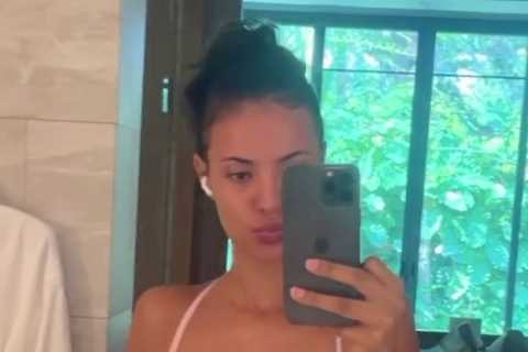 Maya Jama looks unbelievable as she strips to barely-there bikini in Thailand and delivers..