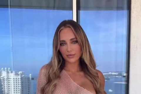 Towie’s Amber Turner shows ex Dan Edgar what he’s missing in see-through dress as she shows off abs