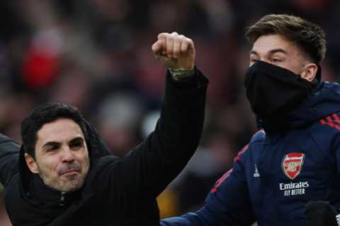 Arteta begs Arsenal to celebrate wildly if they score last-gasp winner as he fears this is best..