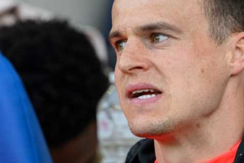 Brighton suffer huge Euro blow as Solly March appears to pull hamstring trying to stop McNeil goal..