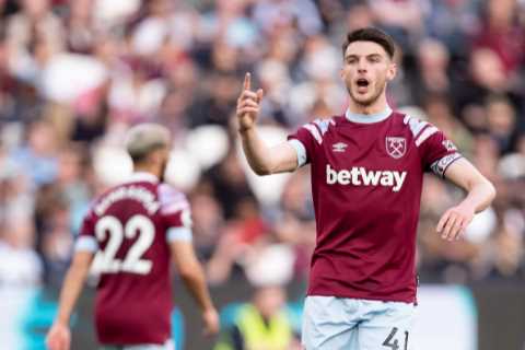 West Ham ‘accept they will have to sell Declan Rice in summer’ as Arsenal, Chelsea and Man Utd eye..