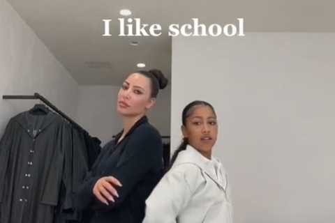 Kim Kardashian rolls her eyes and pouts in North West’s new TikTok after 9-year-old makes major..