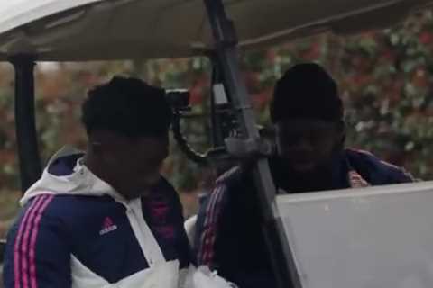 Arsenal fans convinced Arteta has Gunners stars ‘scared’ as ‘panicked’ Saka tells pal ‘don’t do..