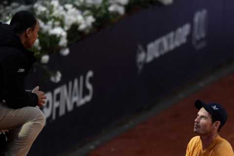 Furious Andy Murray screams ‘you KNOW you’ve got that wrong’ at umpire in heated row before..
