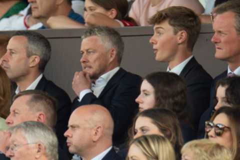 Ole Gunnar Solskjaer looks tense as he watches Man Utd vs Wolves in first return to Old Trafford..
