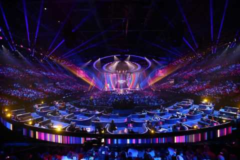 Liverpool puts on a glittering party as fans brave rail strikers to attend the Eurovision Song..