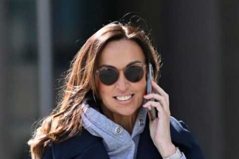 Sally Nugent pictured without wedding ring as she leaves BBC Breakfast studios after split from..