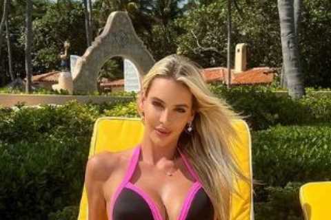Paige Spiranac golf rival Bri Teresi shows off her bum in thong swimsuit and says ‘shake what your..