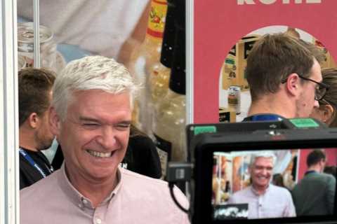 Phillip Schofield drowns his sorrows as he turns to his second career at a wine fair amid This..
