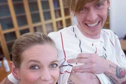 Rachel Riley fans make VERY rude joke as Countdown star posts pic with tattooed man pulling up his..