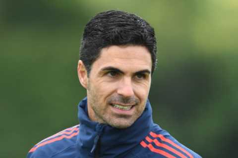Mikel Arteta brings dog called ‘Win’ to Arsenal training to boost morale with pooch attending..