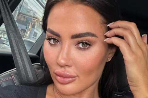 Towie star Yazmin Oukhellou shows off ‘natural’ look as she ditches fake lashes and bushy brows