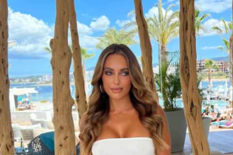 Towie’s Amber Turner shows ex Dan Edgar what he’s missing as she poses in white see-through dress