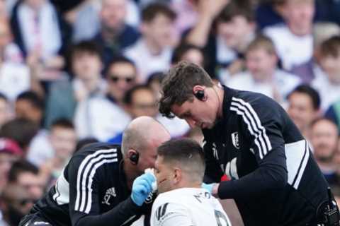 Mitrovic wears shirt with no number after he’s left with bloody nose in first Premier League start..