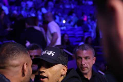 Kell Brook and Conor Benn pulled apart after almost coming to blows ringside ahead of historic..