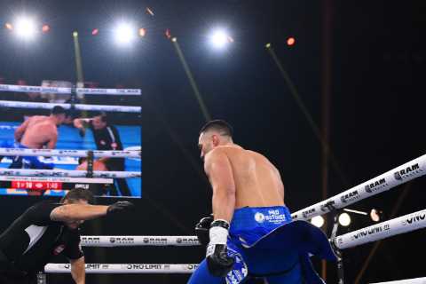 Tyson Fury wears amazing custom suit to watch best pal Joseph Parker race to outrageous 89-SECOND..