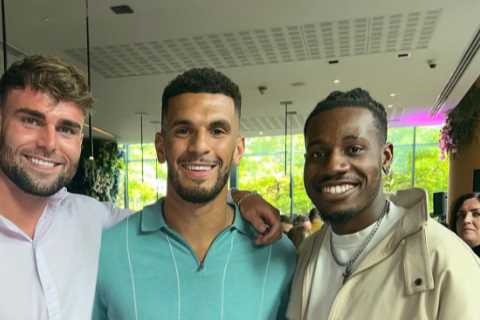 Love Island boys in huge reunion at ITV party – but fans are all asking where one member of the..