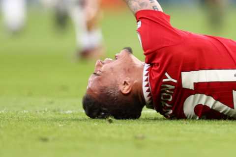 Man Utd in huge FA Cup final blow as Antony stretchered off in tears 27 minutes into Chelsea clash