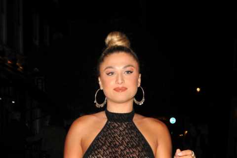 Love Island star ditches her bra in see through minidress on night out in London