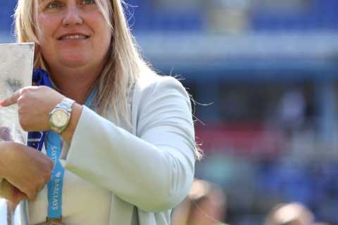 ‘This has definitely been my hardest year’, says Emma Hayes after leading Chelsea to their sixth..