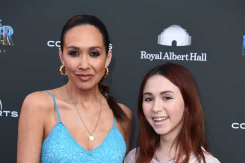 I’m A Celeb queen Myleene Klass looks incredible in blue dress at Black Panther concert with..