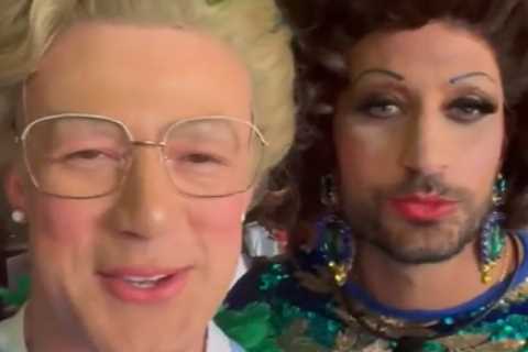 Strictly hunks look unrecognisable in drag as they film Channel 4 reality series – while two more..