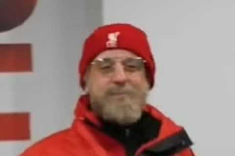 Premier League legend unrecognisable in disguise as a bearded steward as he goes behind enemy lines ..