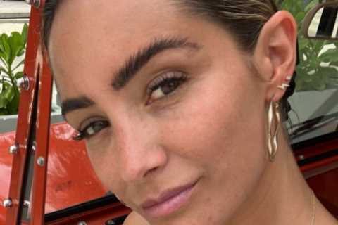 Frankie Bridge looks incredible as she poses in black bikini on holiday