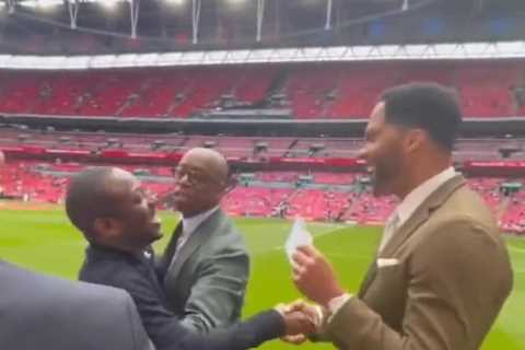 Arsenal fans joke ITV pundit Ian Wright won ‘Embarrassing Dad’ award for touchline antics with son..