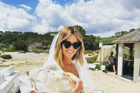 Chelsea icon Ashley Cole’s fiancee stuns in see-through dress as she parties on boat in Ibiza on..