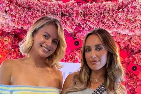Love Island’s Tasha Ghouri looks incredible as she goes braless in bright dress with Towie’s Amber..