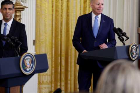 Rishi Sunak and Joe Biden announce sweeping new economic pact to tear down trade barriers