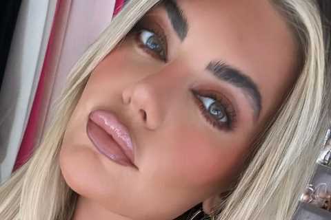 Megan Barton Hanson stuns in nude crop top and barely-there denim miniskirt as she brands herself a ..