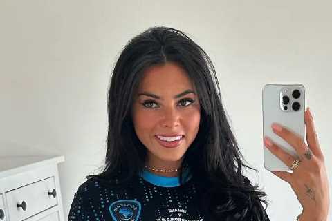 Love Island’s Paige Thorne sends fans wild as she poses in nothing but a football shirt ahead of..