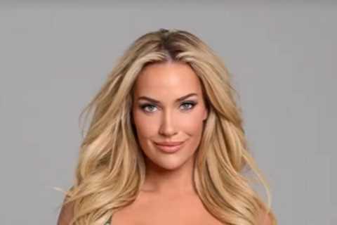 Paige Spiranac balances golf ball in her cleavage and tees in underwear as she shares sexiest,..