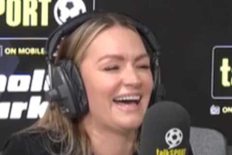 Embarrassed Laura Woods shouts ‘you lot stitched me up’ live on talkSPORT as guest asks her ‘are..