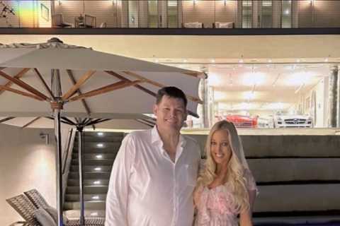 The Chase’s Mark ‘The Beast’ Labbett looks loved up as he cuddles girlfriend on very glam LA trip