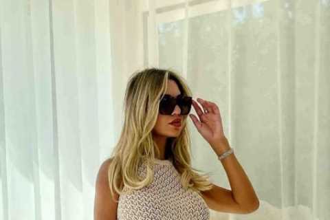 Christine McGuinness shows off underboob as she models see-through outfit